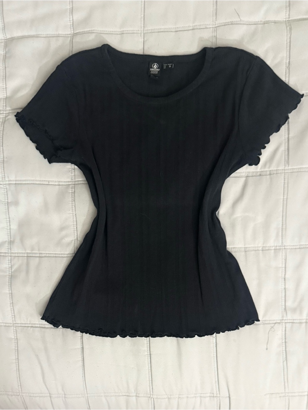 Volcom Ribbed Short Sleeve Tee - Black